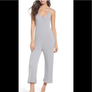 LACAUSA Naomi Knit Lounge Jumpsuit in Fog